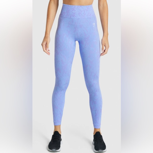 Gym shark Animal print Seamless Leggings blue and purple - Picture 6 of 7